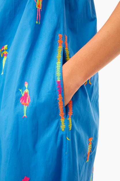 Africa Blue Hot Lips Dress