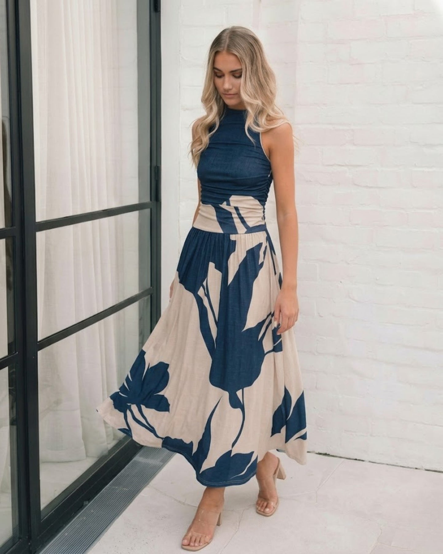 Balayage Dress - Navy Floral | Women's Floral Maxi Dress