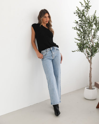 Bayley Light Denim Jeans | Women's High Waisted Flared Jeans