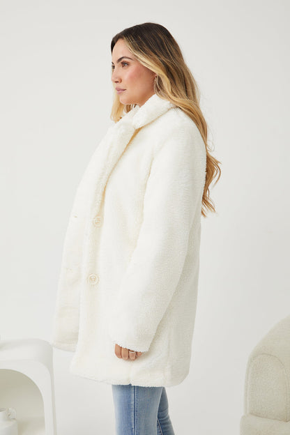 Bernie Jacket - Ivory | Women's Relaxed Fit Textured Jacket