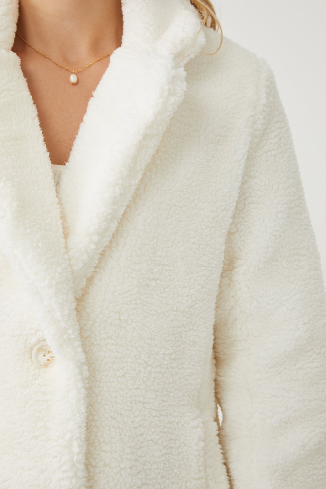 Bernie Jacket - Ivory | Women's Relaxed Fit Textured Jacket