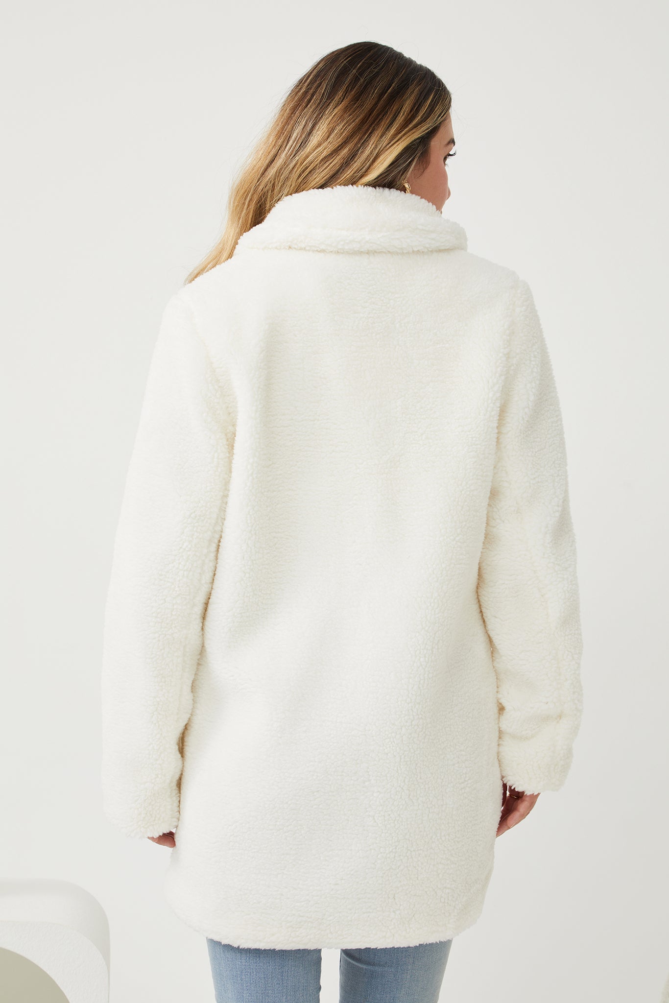 Bernie Jacket - Ivory | Women's Relaxed Fit Textured Jacket