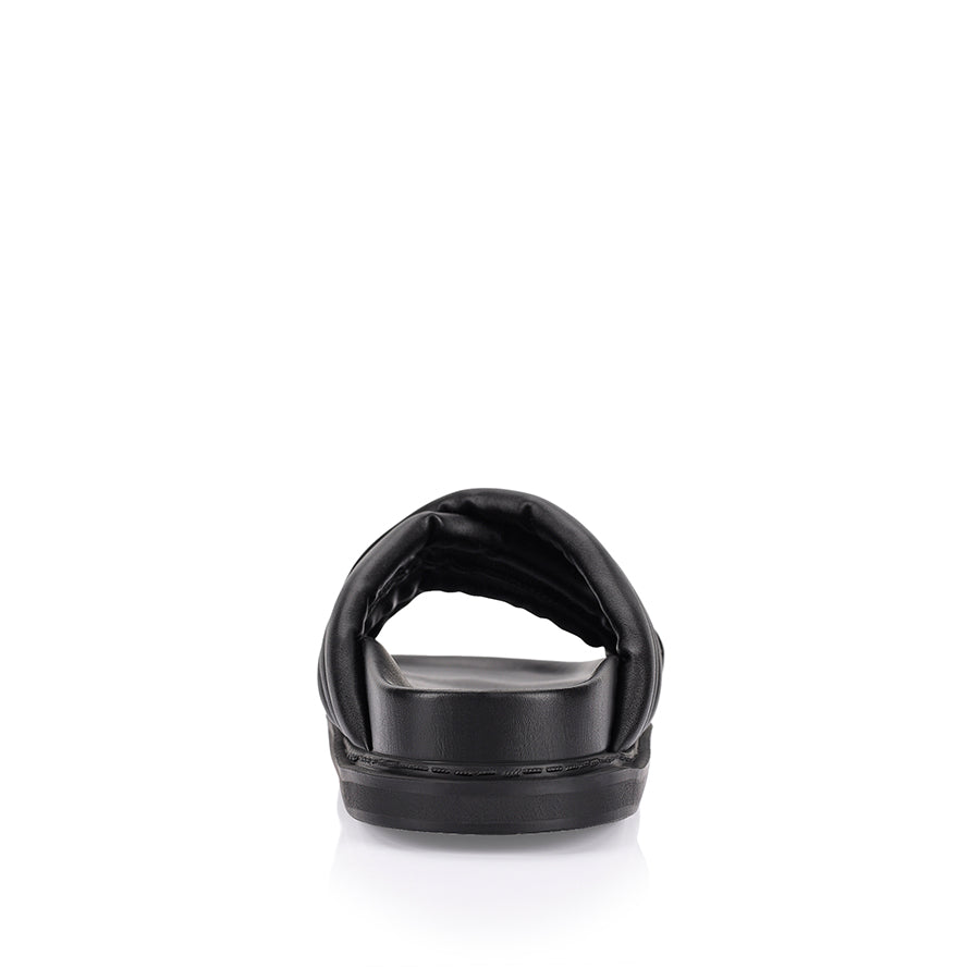 Britney Black Slides | Women's Platform Slides