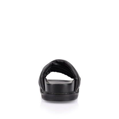 Britney Black Slides | Women's Platform Slides