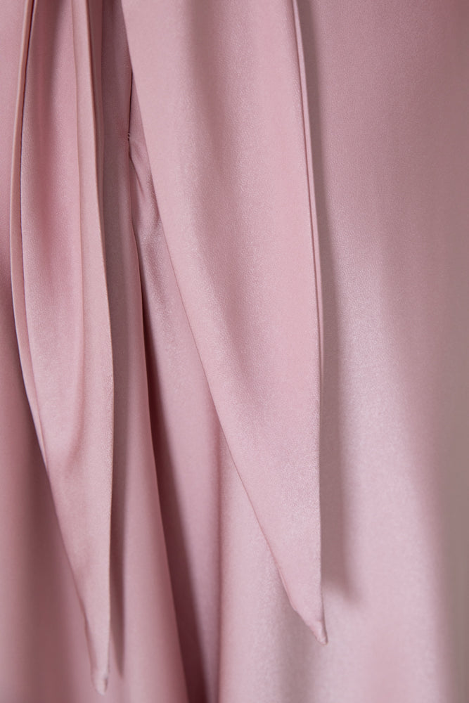 Bryleigh Blush Dress | Women's Satin Midi Dress