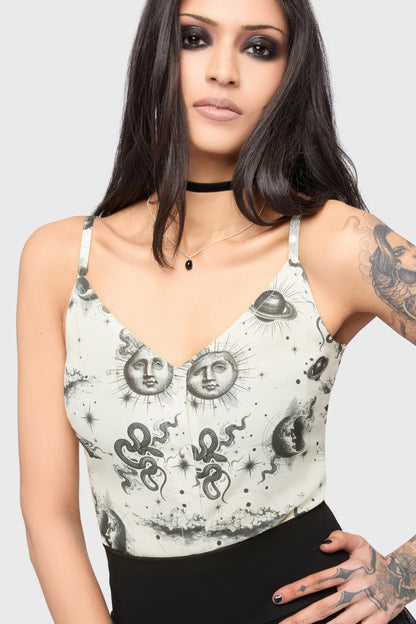 Celestial Night Button Up Cami Top