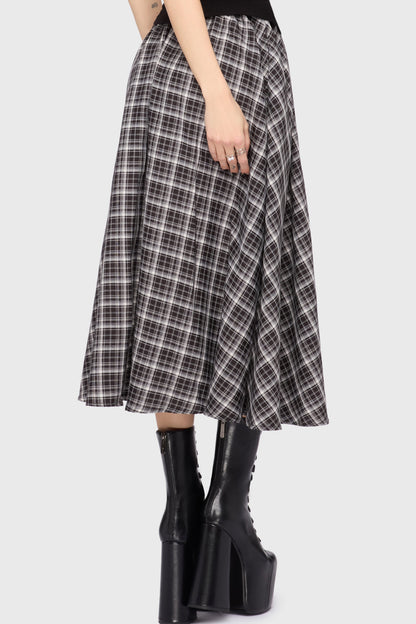 Chapel Blessing Plaid Midi Skirt