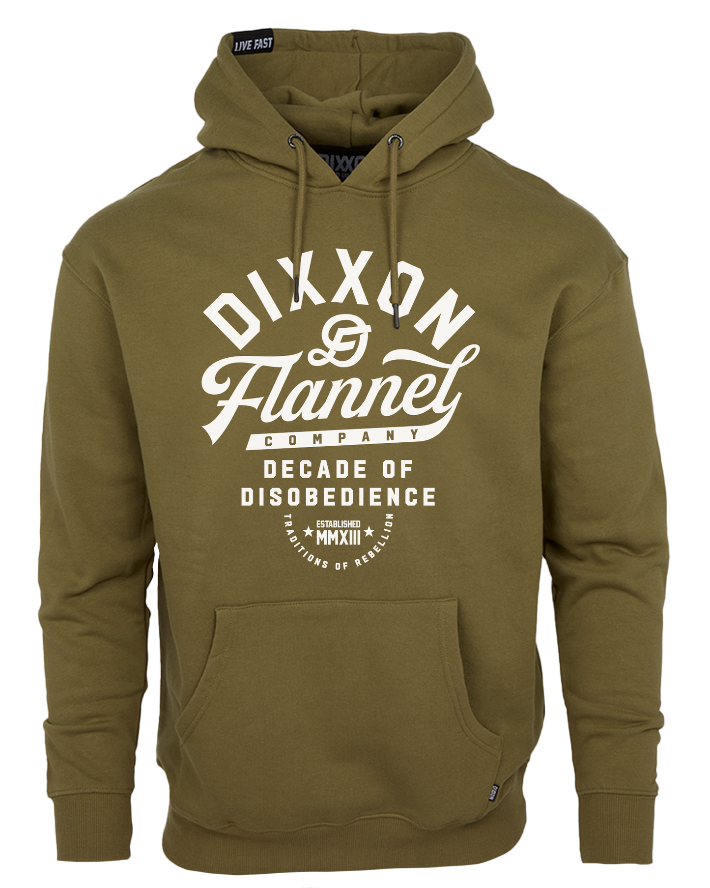 White Pastime Pullover Hoodie - O.D. Green