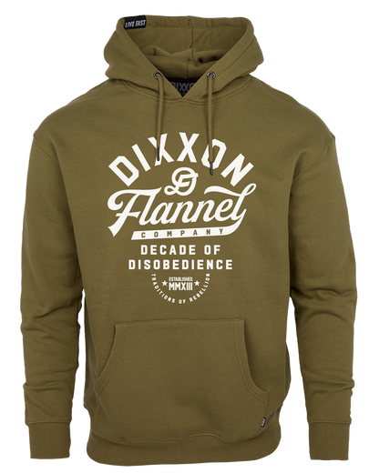 White Pastime Pullover Hoodie - O.D. Green
