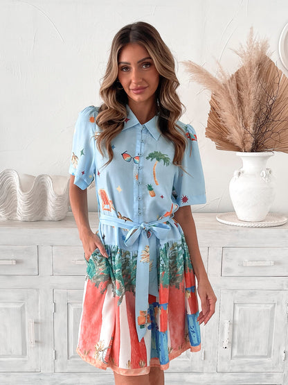 Dakoda Dress - Multi | Women's Printed Shirt Dress