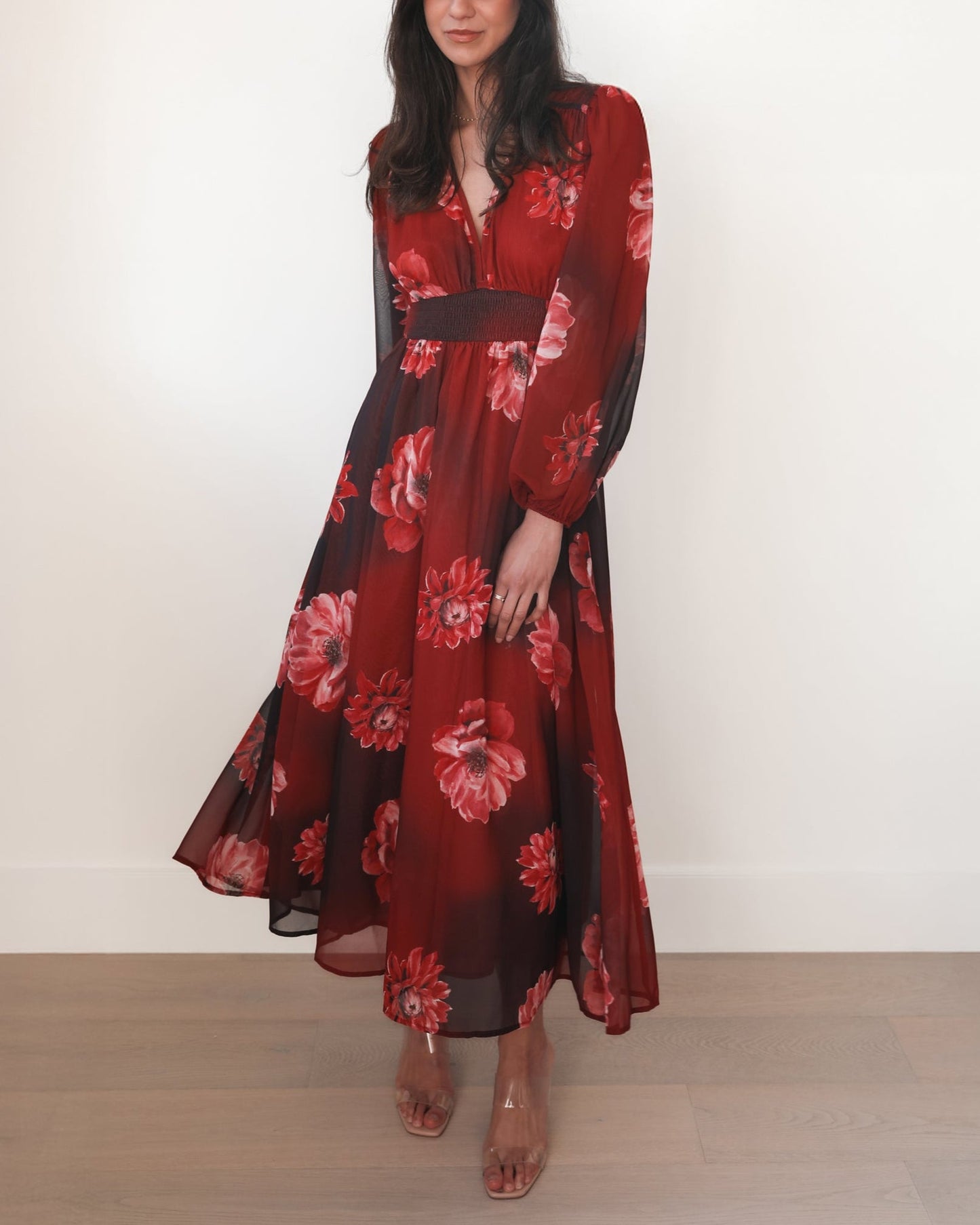 Dalitha Dress - Red Floral