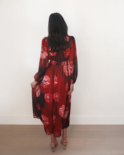 Dalitha Dress - Red Floral