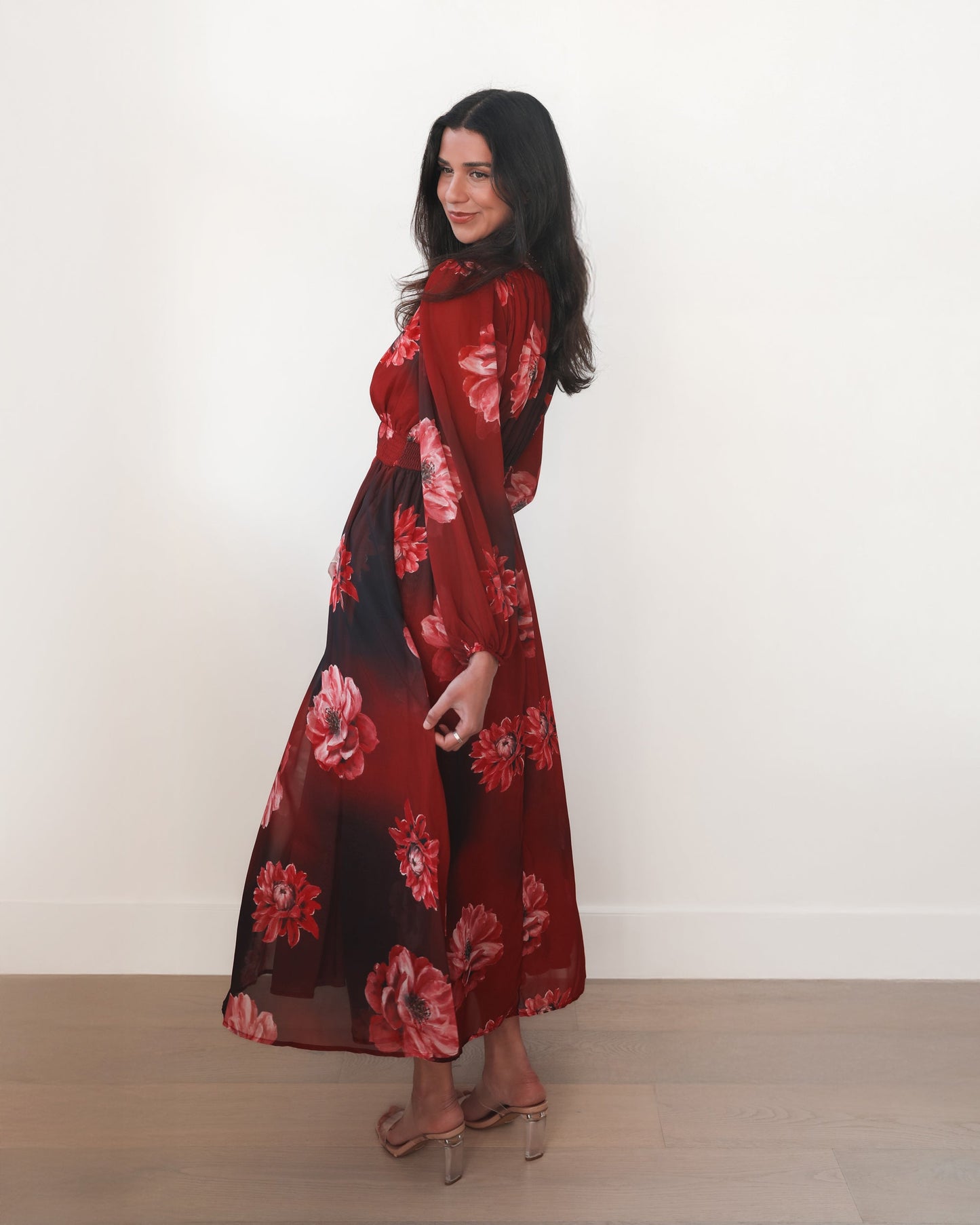 Dalitha Dress - Red Floral