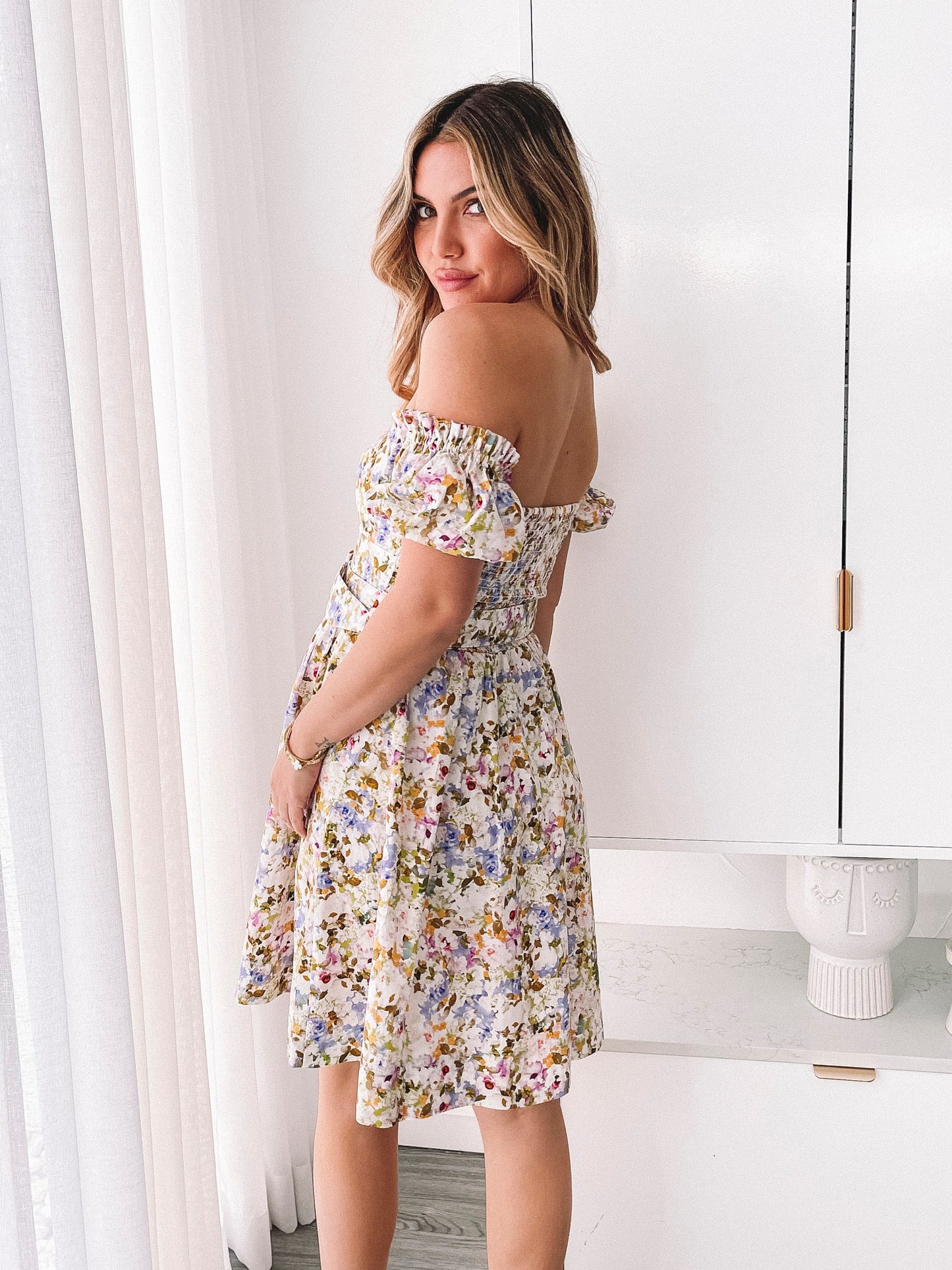 Devira Dress Ditsy Lavender | Women's Printed Mini Dress