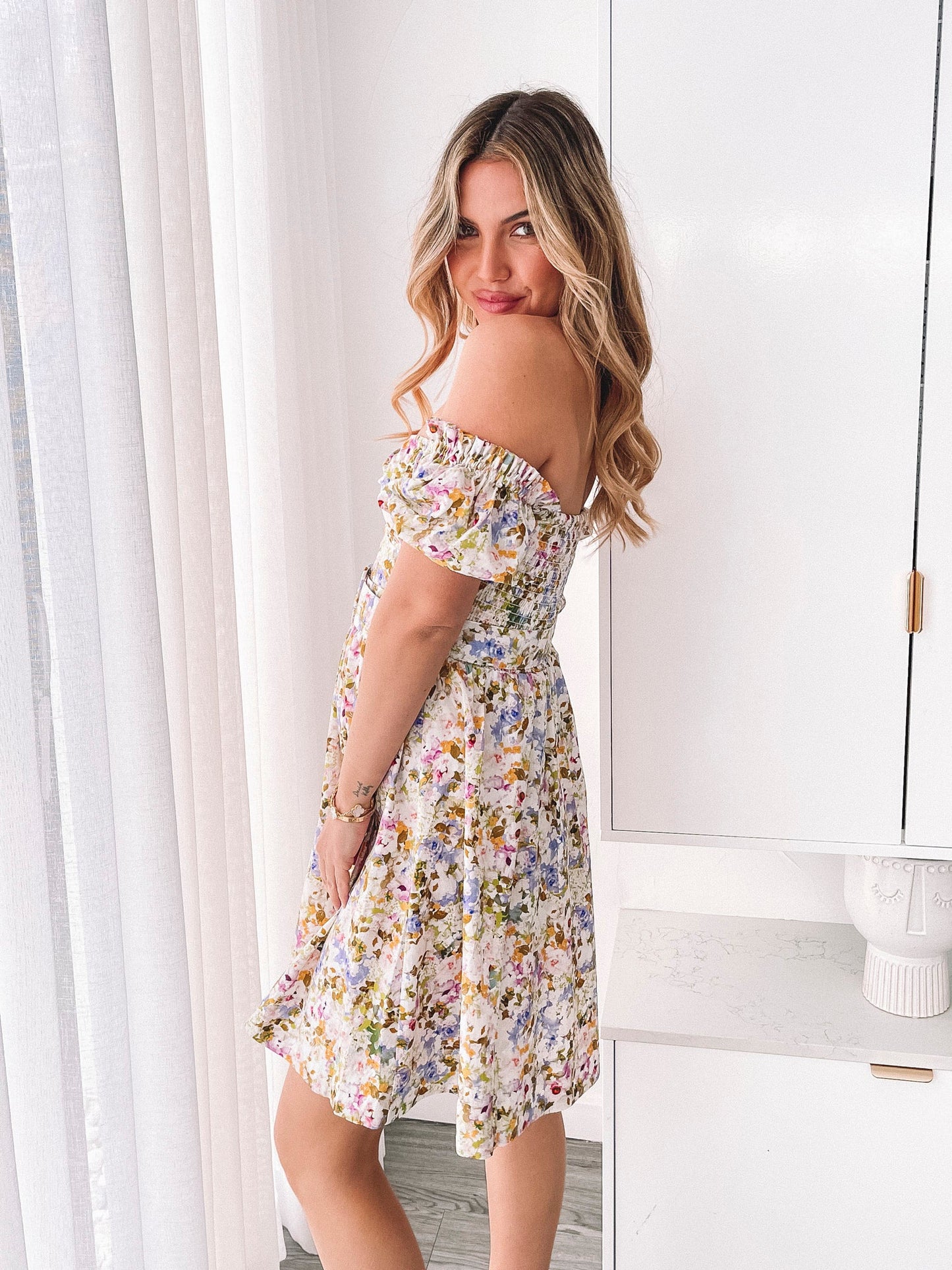 Devira Dress Ditsy Lavender | Women's Printed Mini Dress
