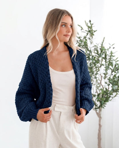 Dorine Cardigan Navy | Women's Relaxed Knit Cardigan