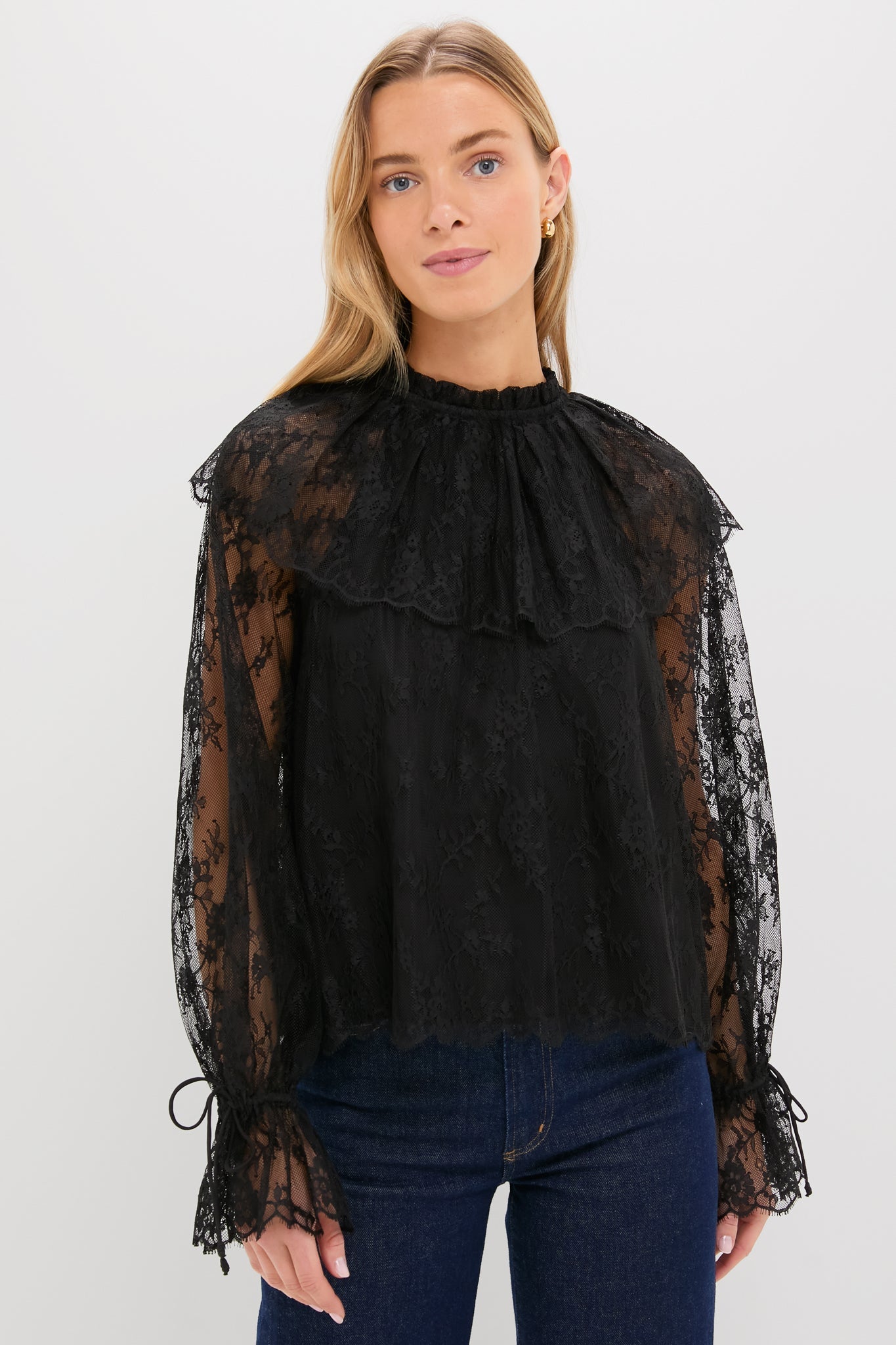 Black Casandra Lace Blouse