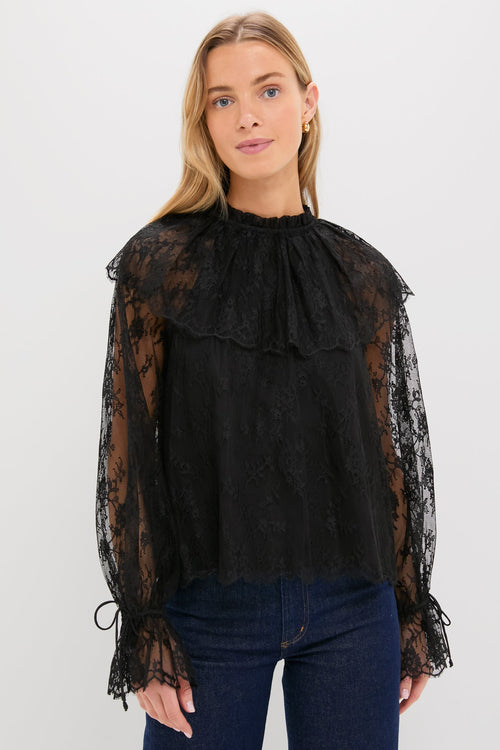 Black Casandra Lace Blouse