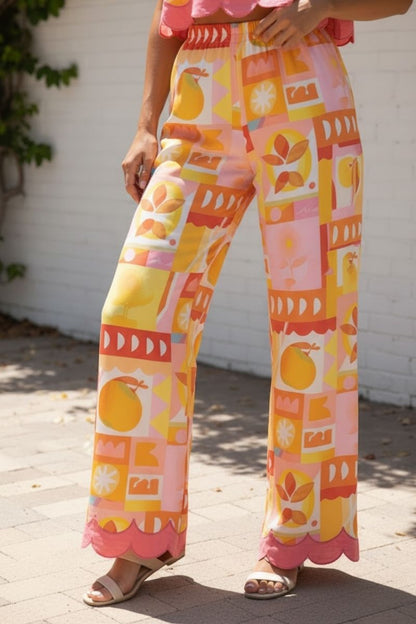 Mireille Pants Multi | Women's Printed Wide Leg Pants
