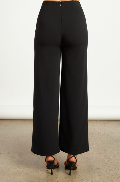 Ellisia Black Pants | Women's High Waisted Wide Leg Pants