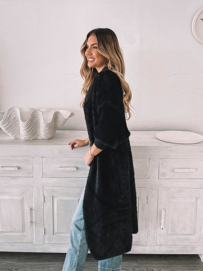 Fiorelle Black Cardigan | Women's Knit Cardigan