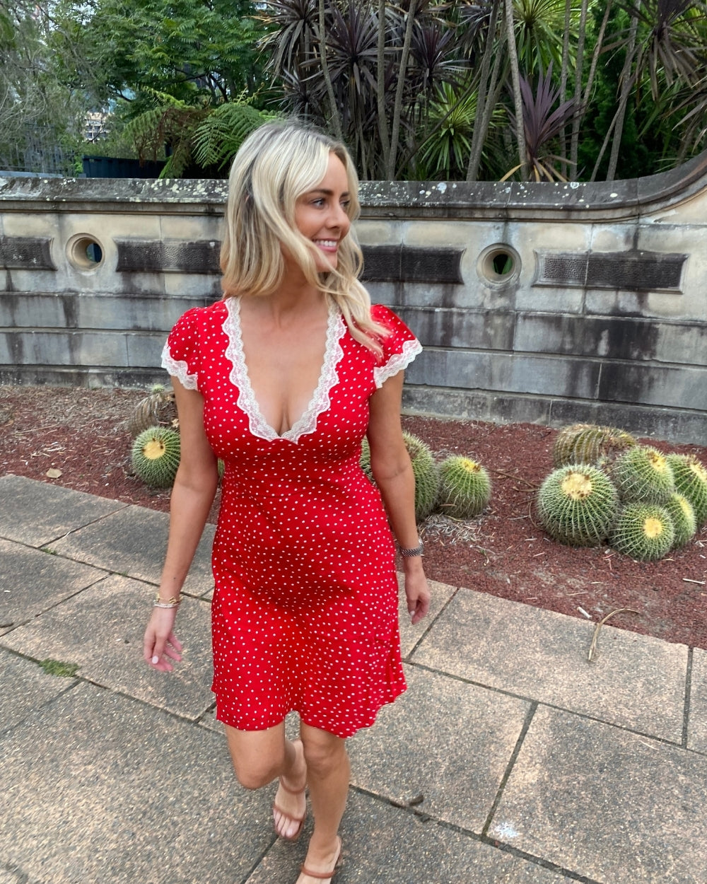 Firenze Red Polka Dress | Women's Polka Dot Mini Dress