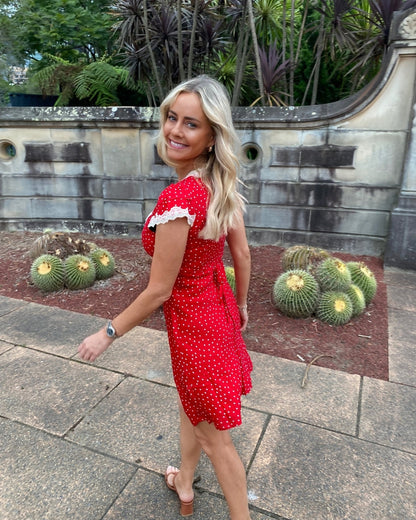 Firenze Red Polka Dress | Women's Polka Dot Mini Dress