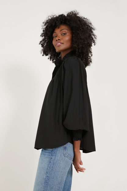 Black Jaia Smocked Blouse