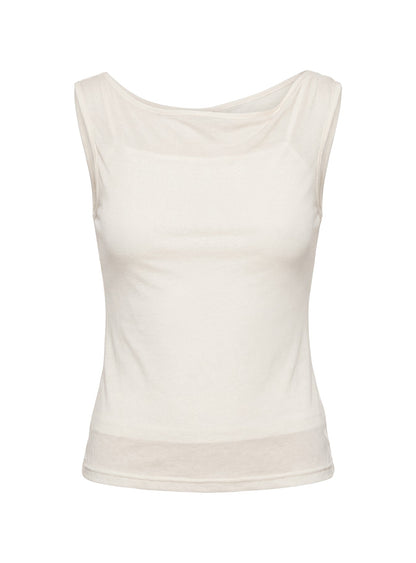 Skaia Layered Sheer Top Cream