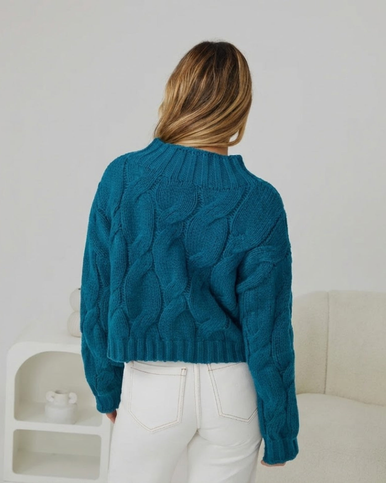 Hadi Knit - Teal | Women's Relaxed Fit Knit Jumper