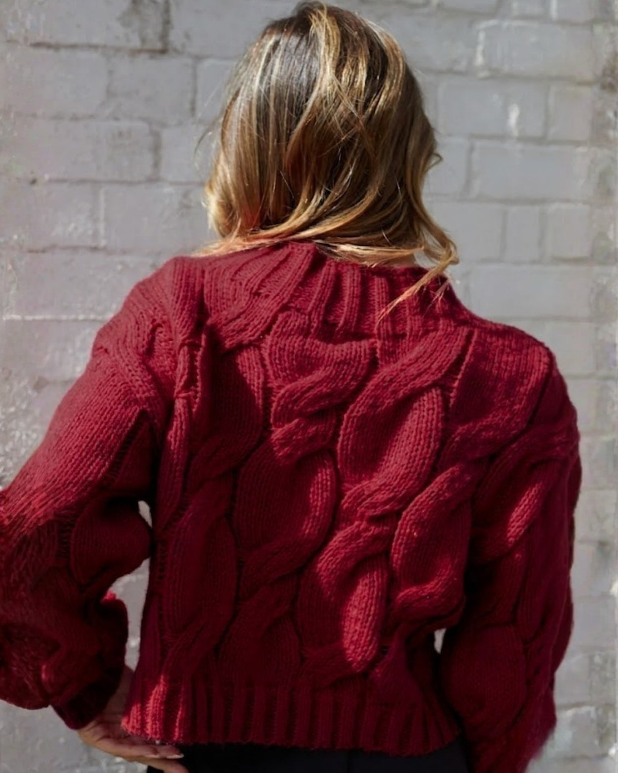 Hadi Knit - Wine | Women's Relaxed Fit Knit Jumper