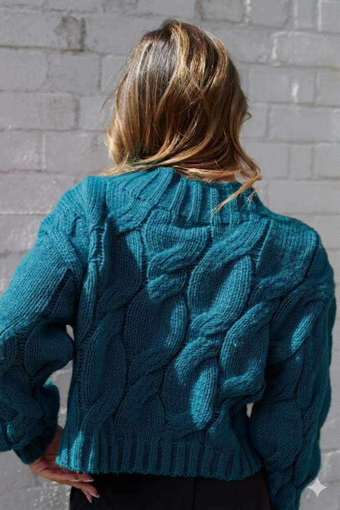 Hadi Knit - Teal | Women's Relaxed Fit Knit Jumper