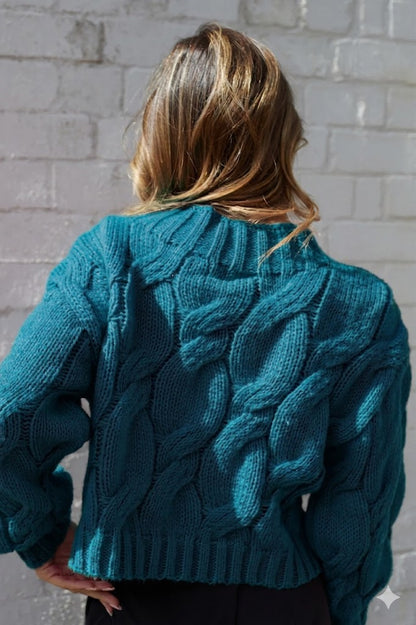 Hadi Knit - Teal | Women's Relaxed Fit Knit Jumper
