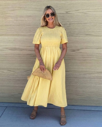 Iolana Sunshine Midi Dress | Women's Cotton A-Line Midi Dress