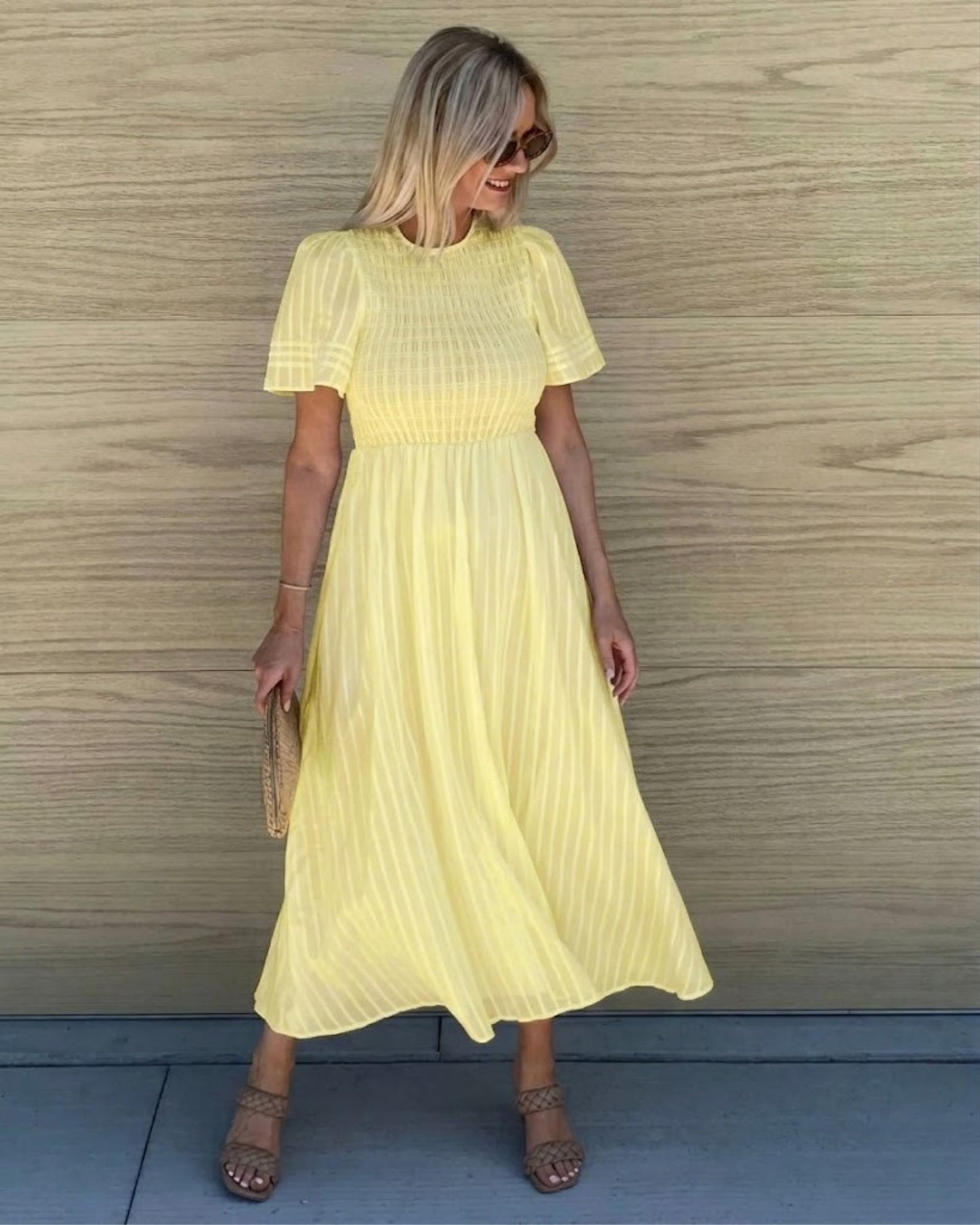 Iolana Sunshine Midi Dress | Women's Cotton A-Line Midi Dress