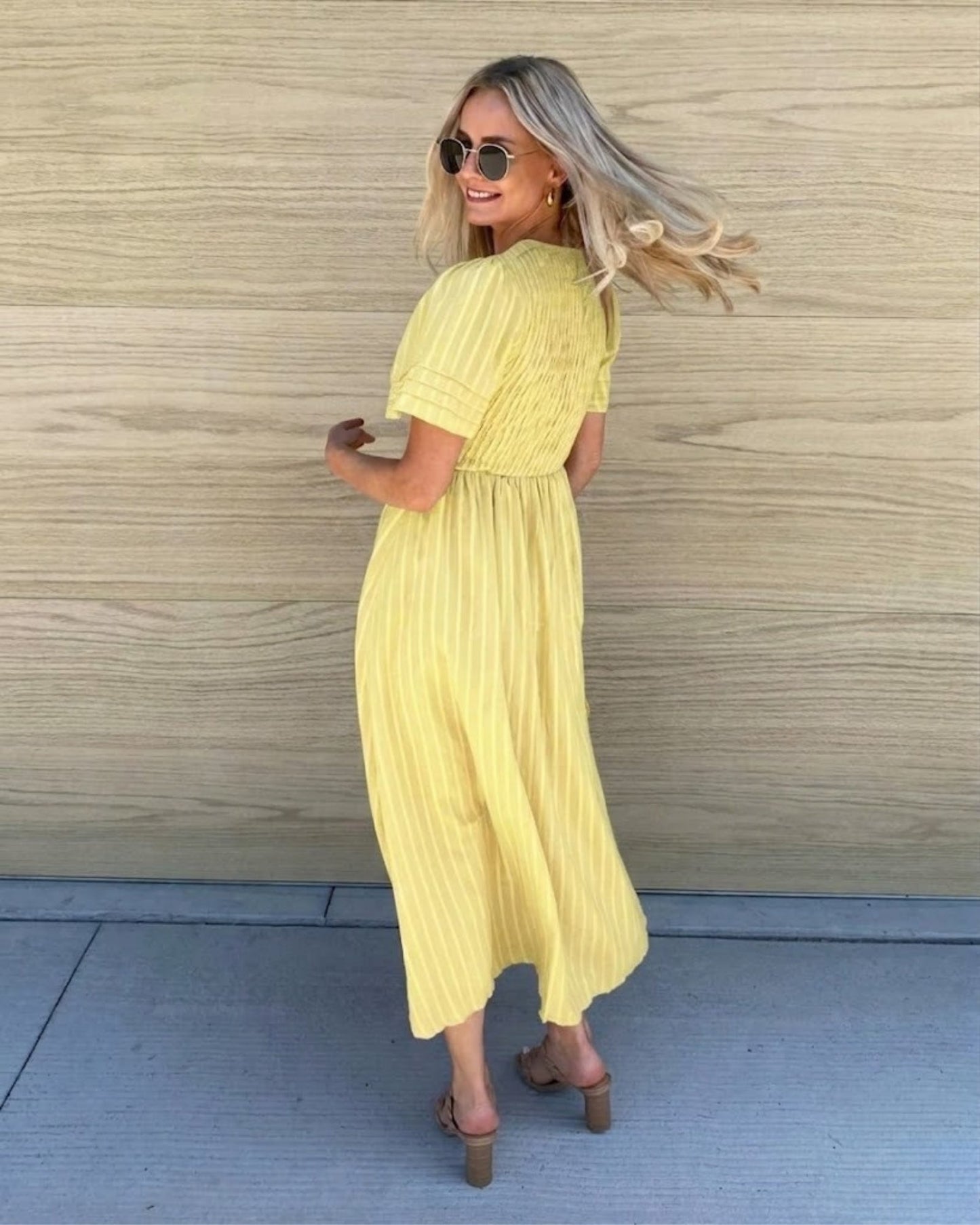 Iolana Sunshine Midi Dress | Women's Cotton A-Line Midi Dress