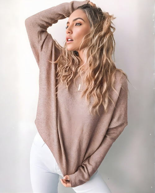 Joansy Knit Oat | Women's Ribbed Knit Jumper