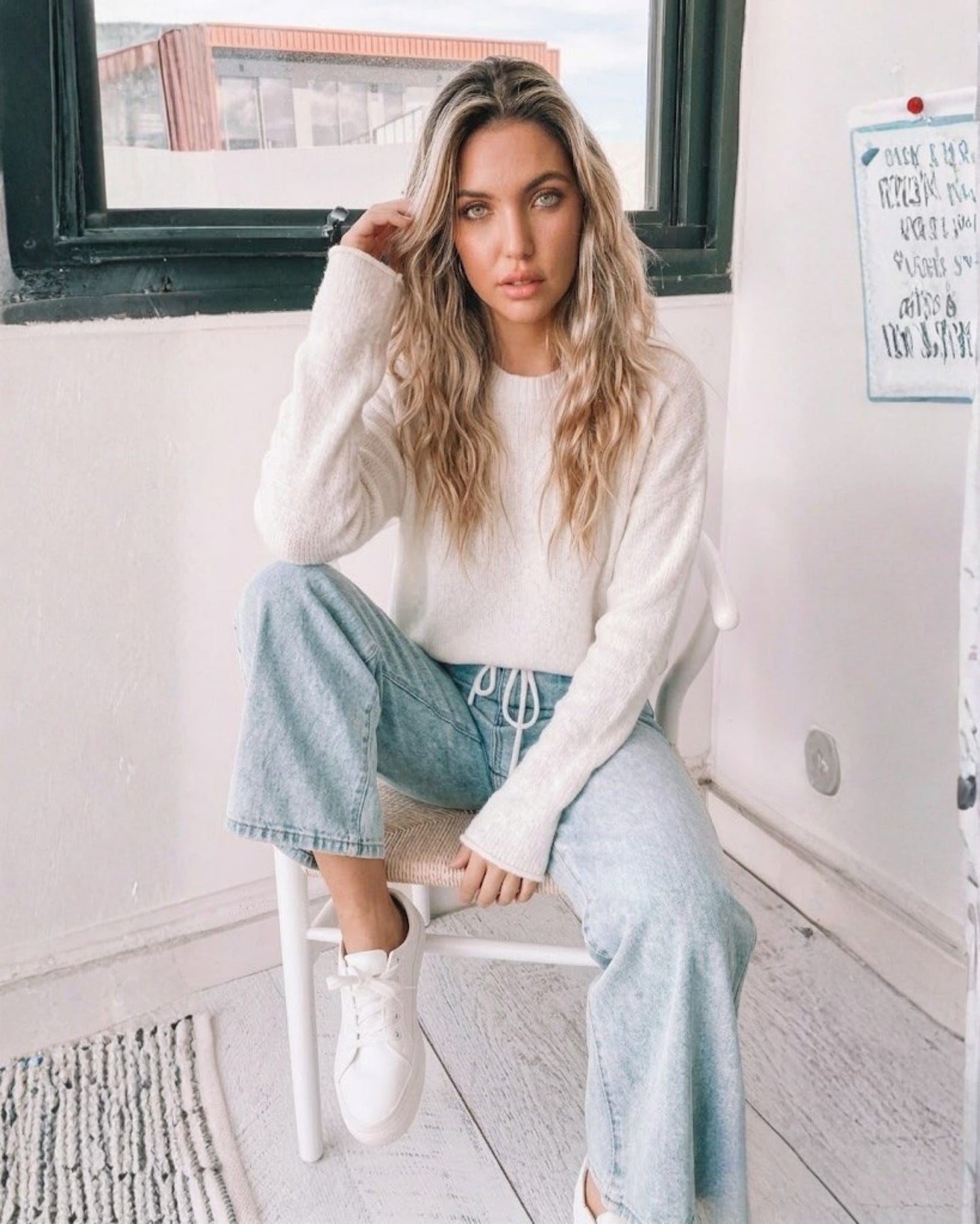 Joansy Knit - White | Women's Ribbed Knit Jumper