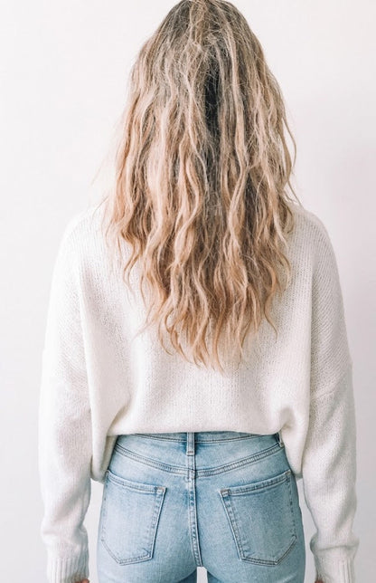 Joansy Knit - White | Women's Ribbed Knit Jumper