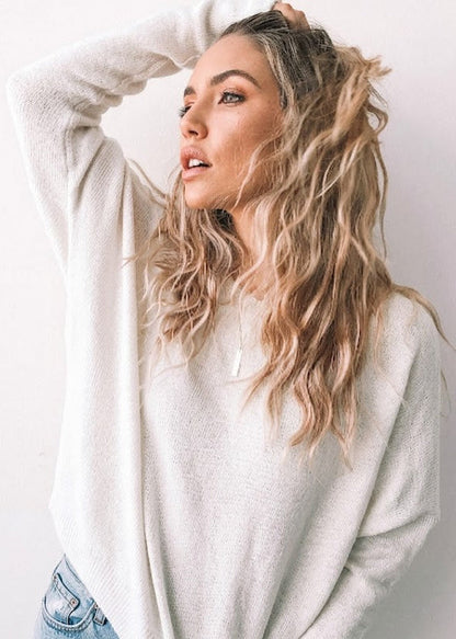 Joansy Knit - White | Women's Ribbed Knit Jumper