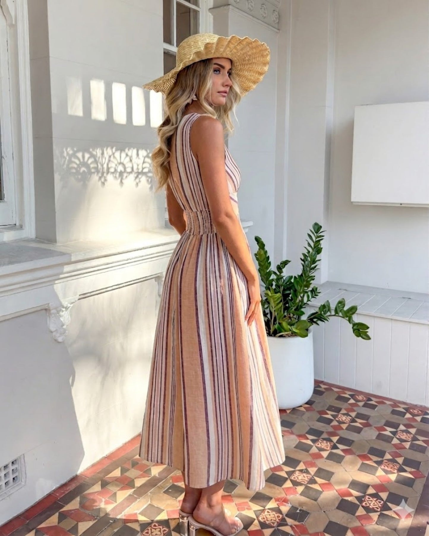 Jolene Dress - Multi Stripe
