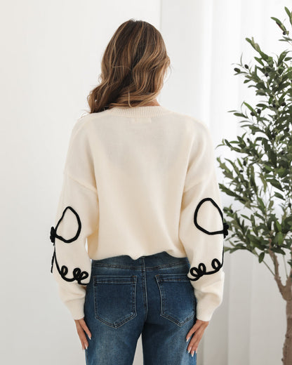 Junaelle Cream Multi Knit | Women's Knit Jumper