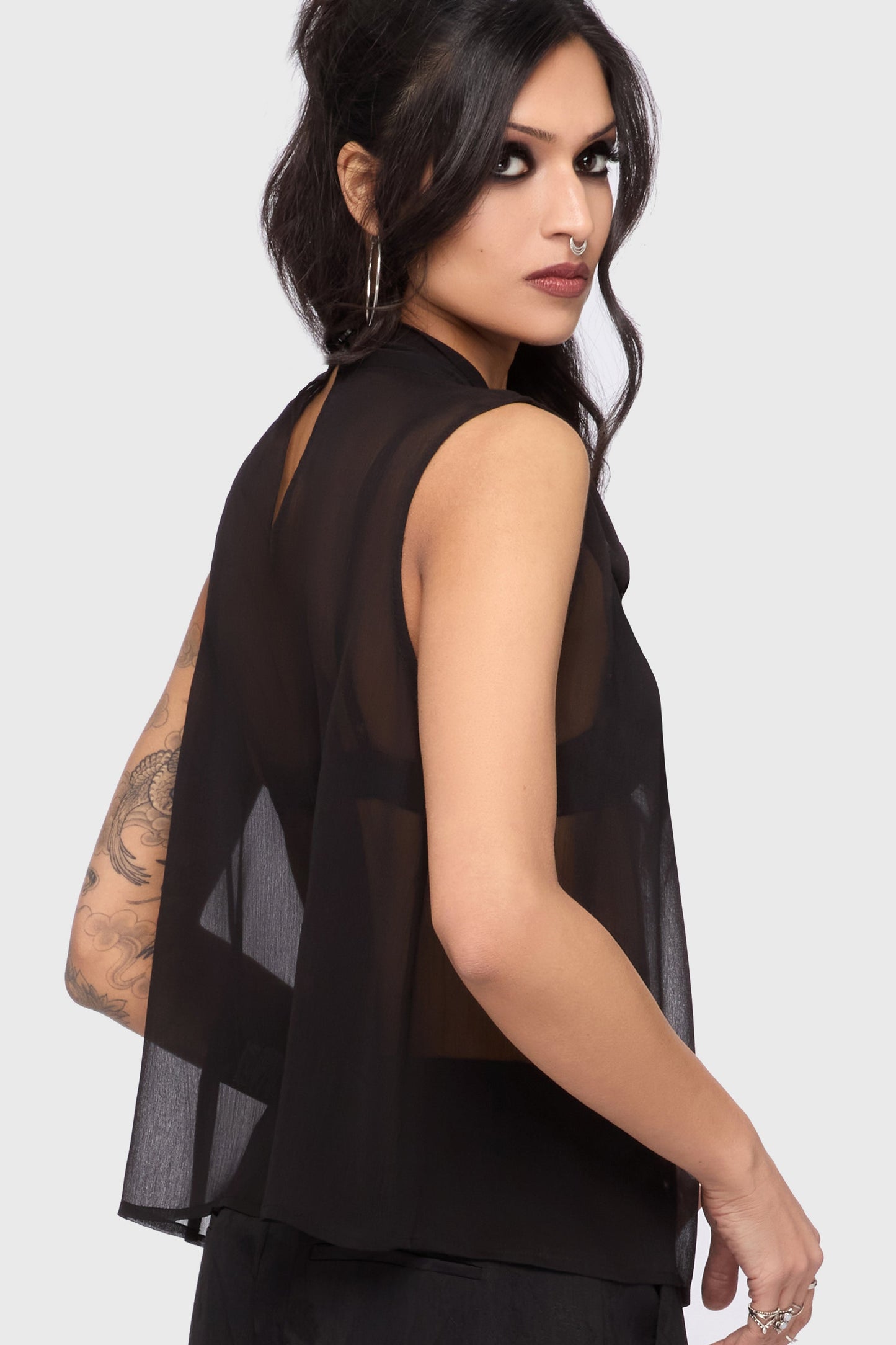 Kihilist Obsidienne Sleeveless Blouse