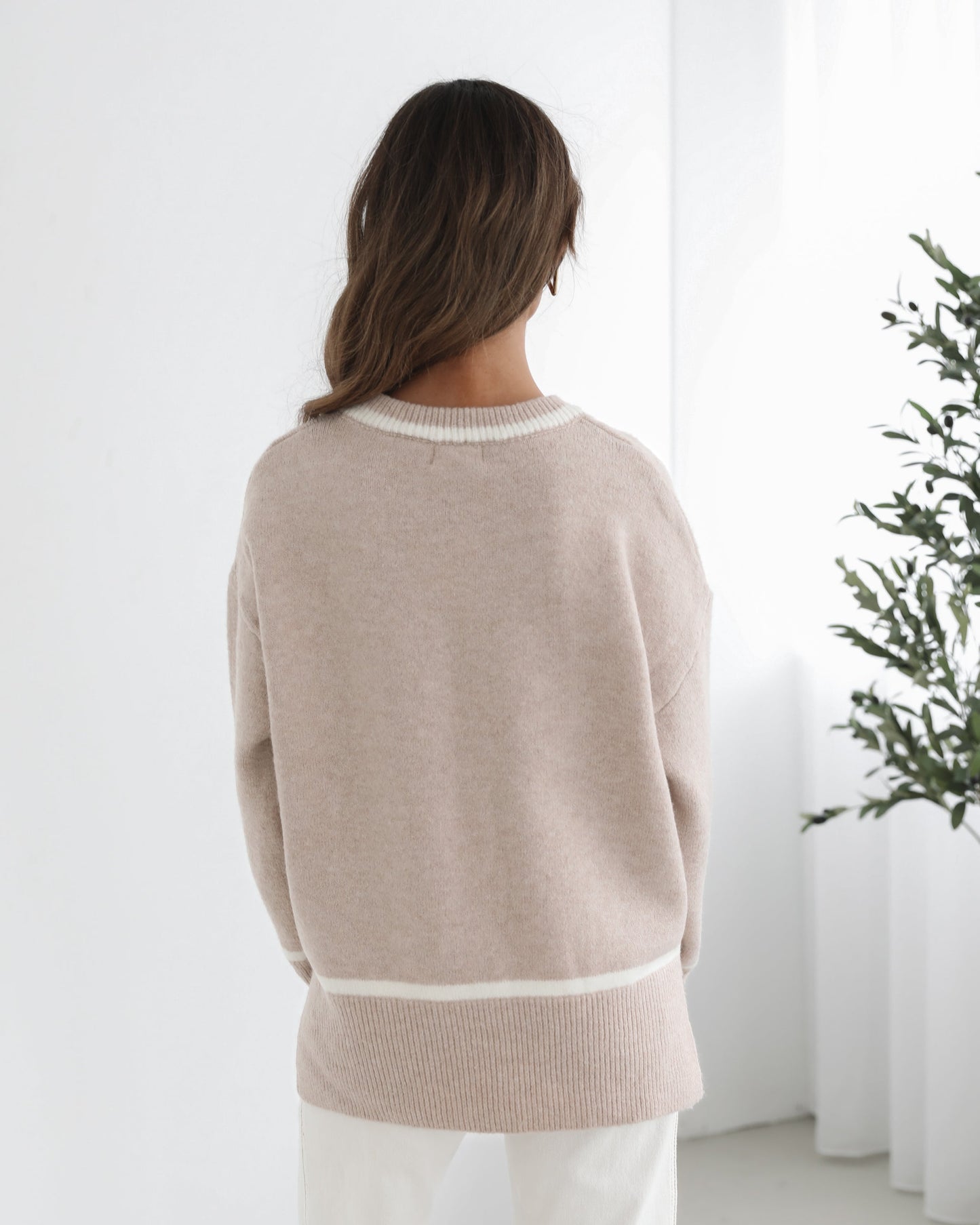 Kaliyah Knit - Beige Multi | Women's Wool Blend Jumper
