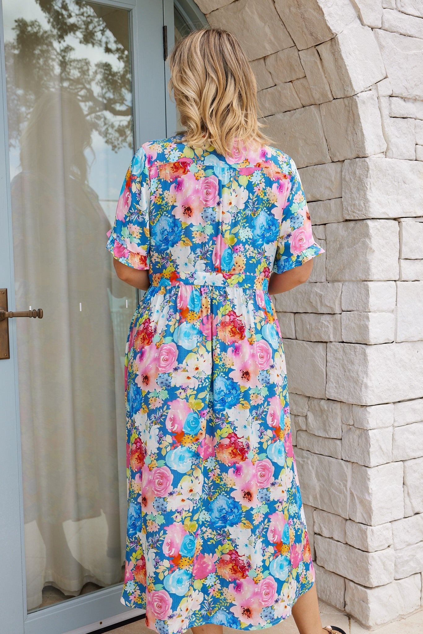 Karabelle Multi Floral Dress | Women's Floral Midi Dress