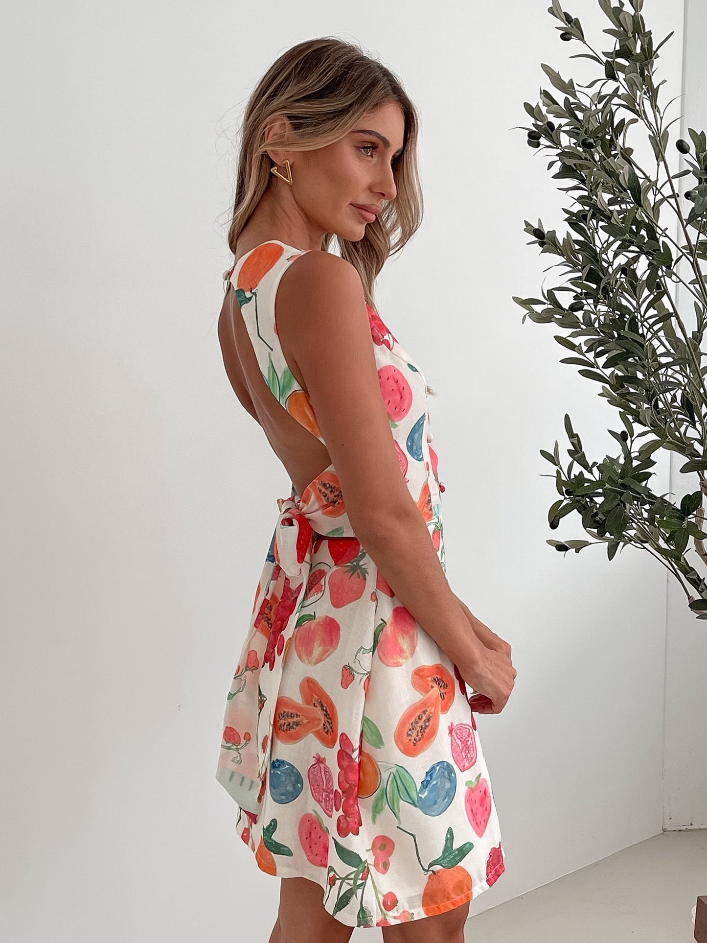 Kariza White Print Dress | Women's Printed Mini Dress