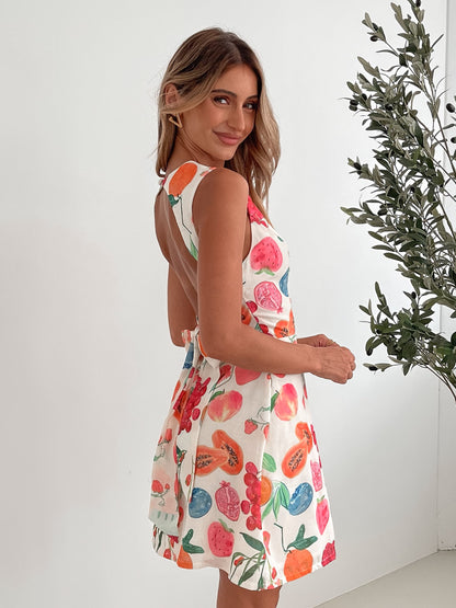 Kariza White Print Dress | Women's Printed Mini Dress