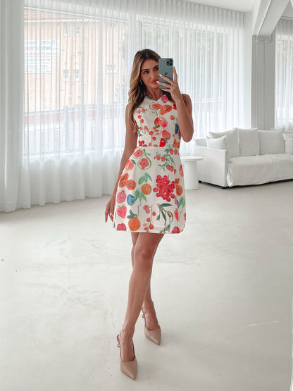 Kariza White Print Dress | Women's Printed Mini Dress