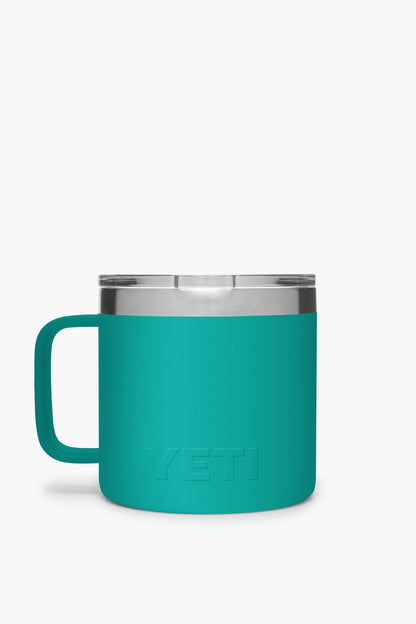 Aquifer Blue Rambler 14oz Mug with MagSlider Lid