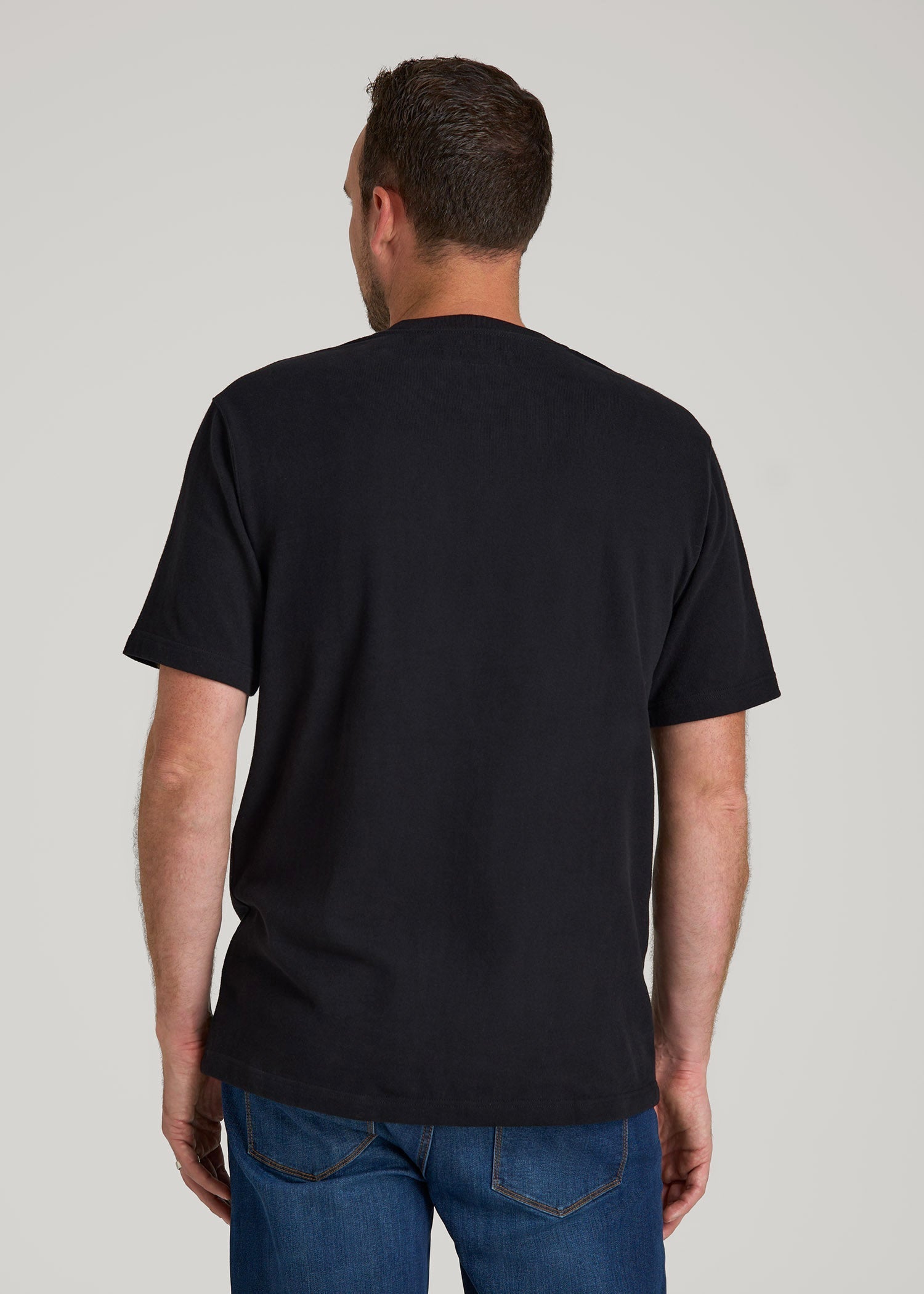LJ&S Workwear Pocket T-Shirt for Tall Men in Black
